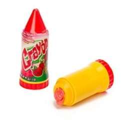 crayon caramella viscosa alla fragola pastello rosso