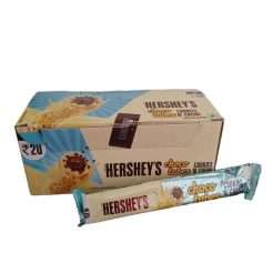 barretta con wafer e cioccolato ricoperta di cioccolato bianco hershey