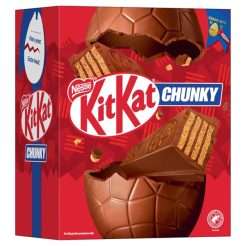 uovo di cioccolato kit kat con una barretta di cioccolato e wafer