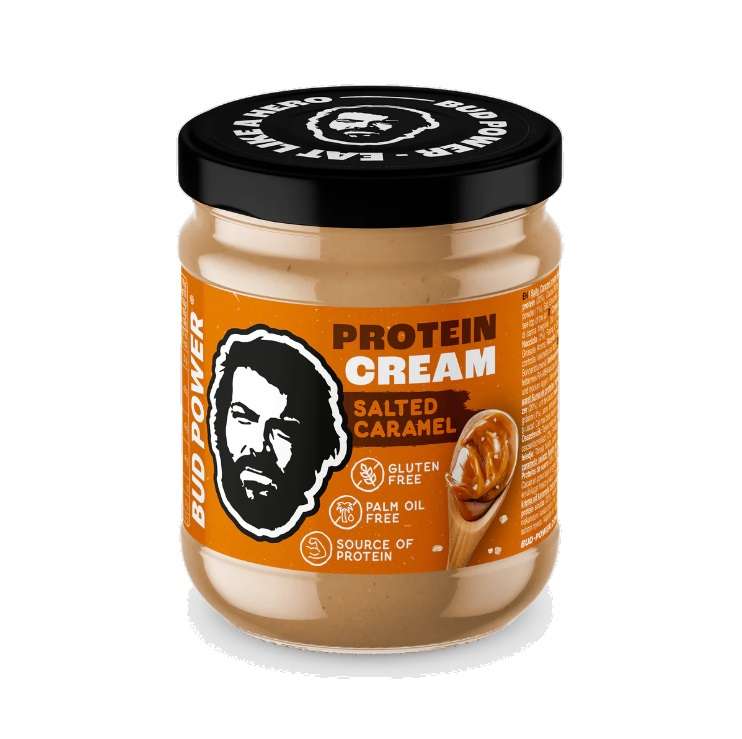 crema spalmabile proteica al caramello salato
