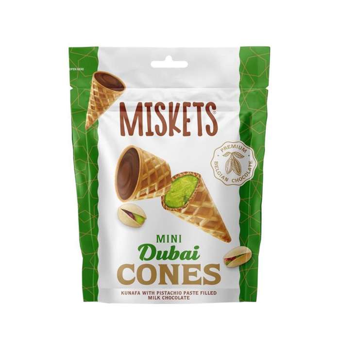 wafer ripieni di crema al pistacchio e cioccolato al latte